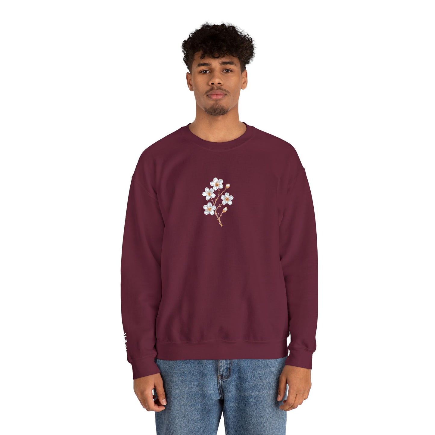 Kirschblüten Premium Stick Pullover | Unisex - Melioras