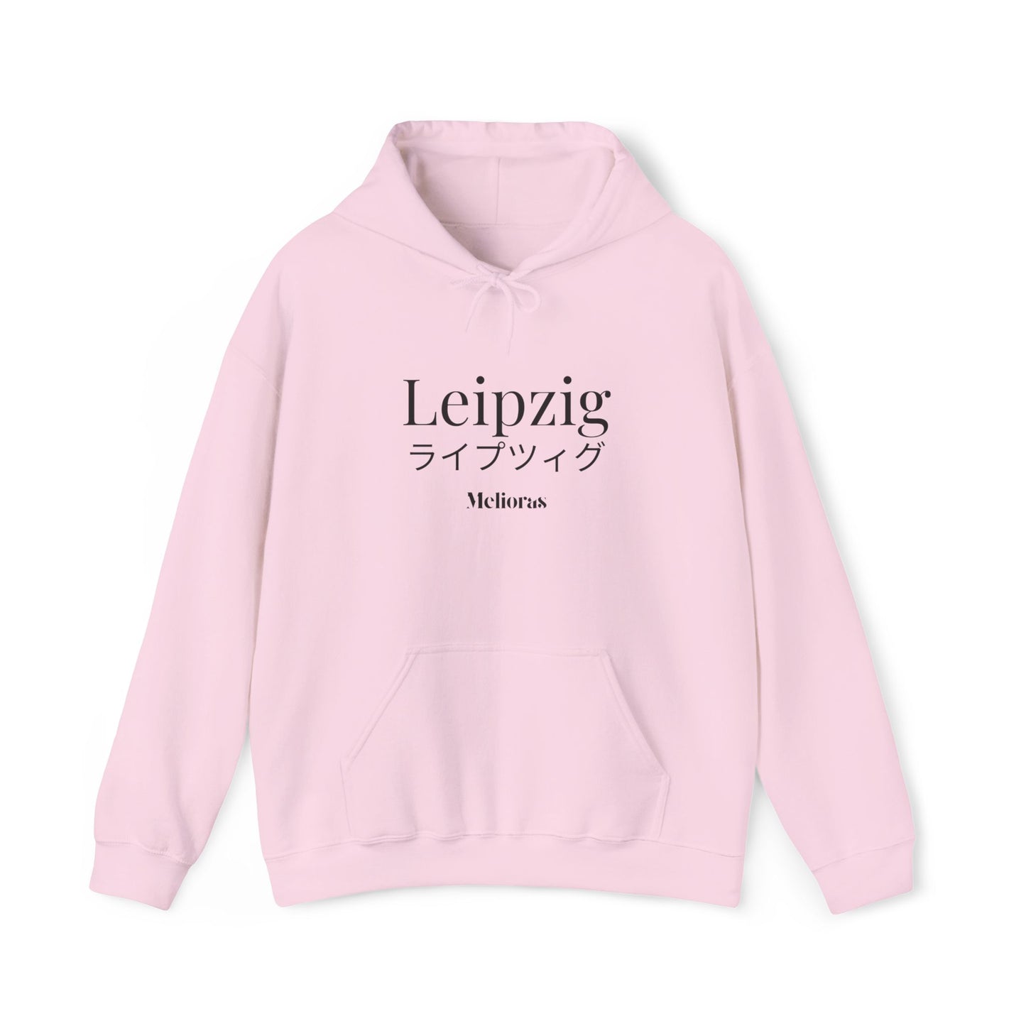 Rosa Oversized Hoodie mit Leipzig-Aufdruck – Faire Mode von Melioras aus Leipzig