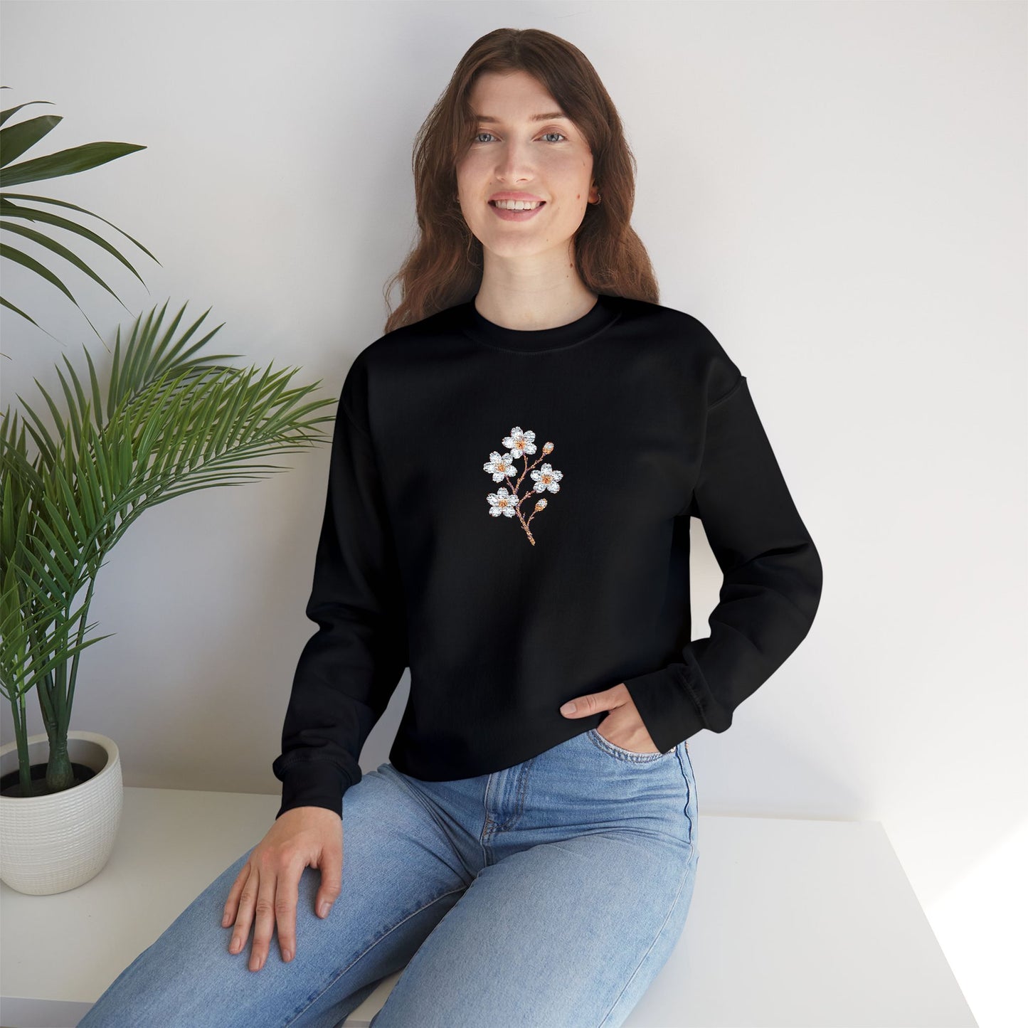 Kirschblüten Premium Stick Pullover | Unisex - Melioras