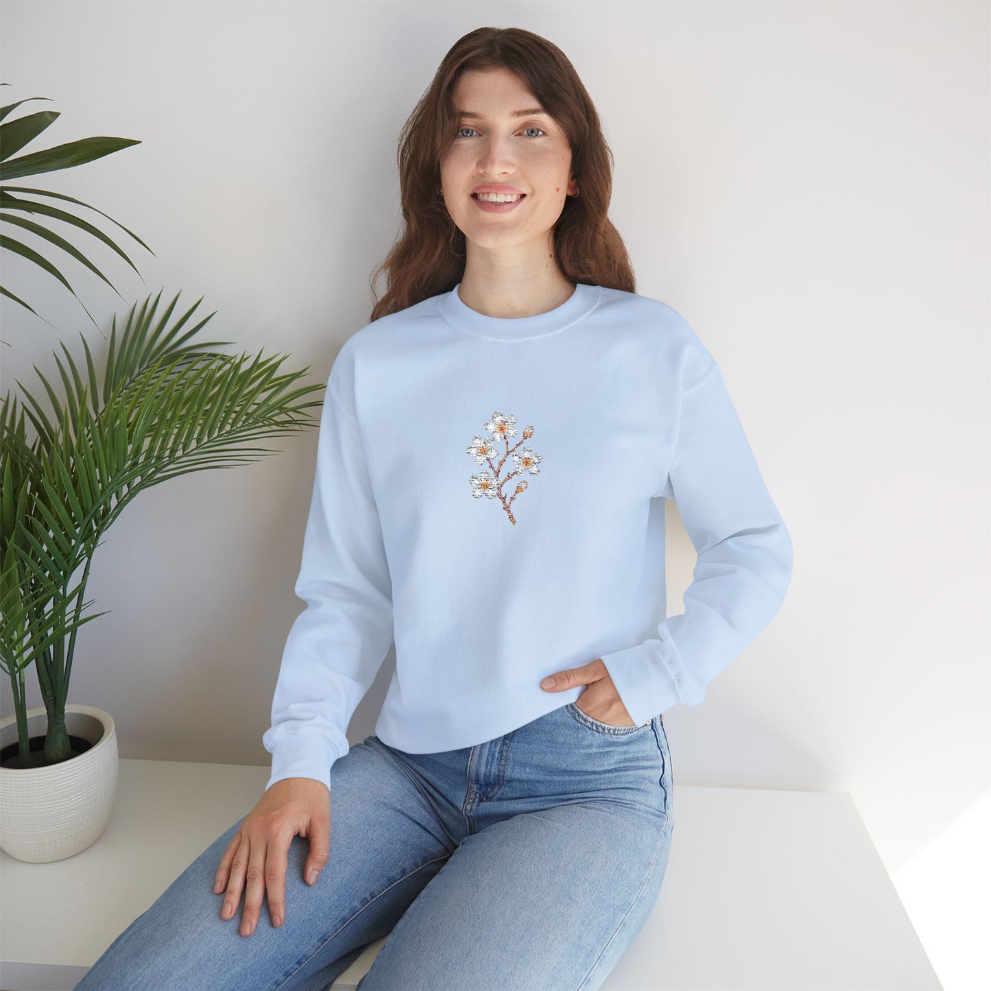 Kirschblüten Premium Stick Pullover | Unisex - Melioras