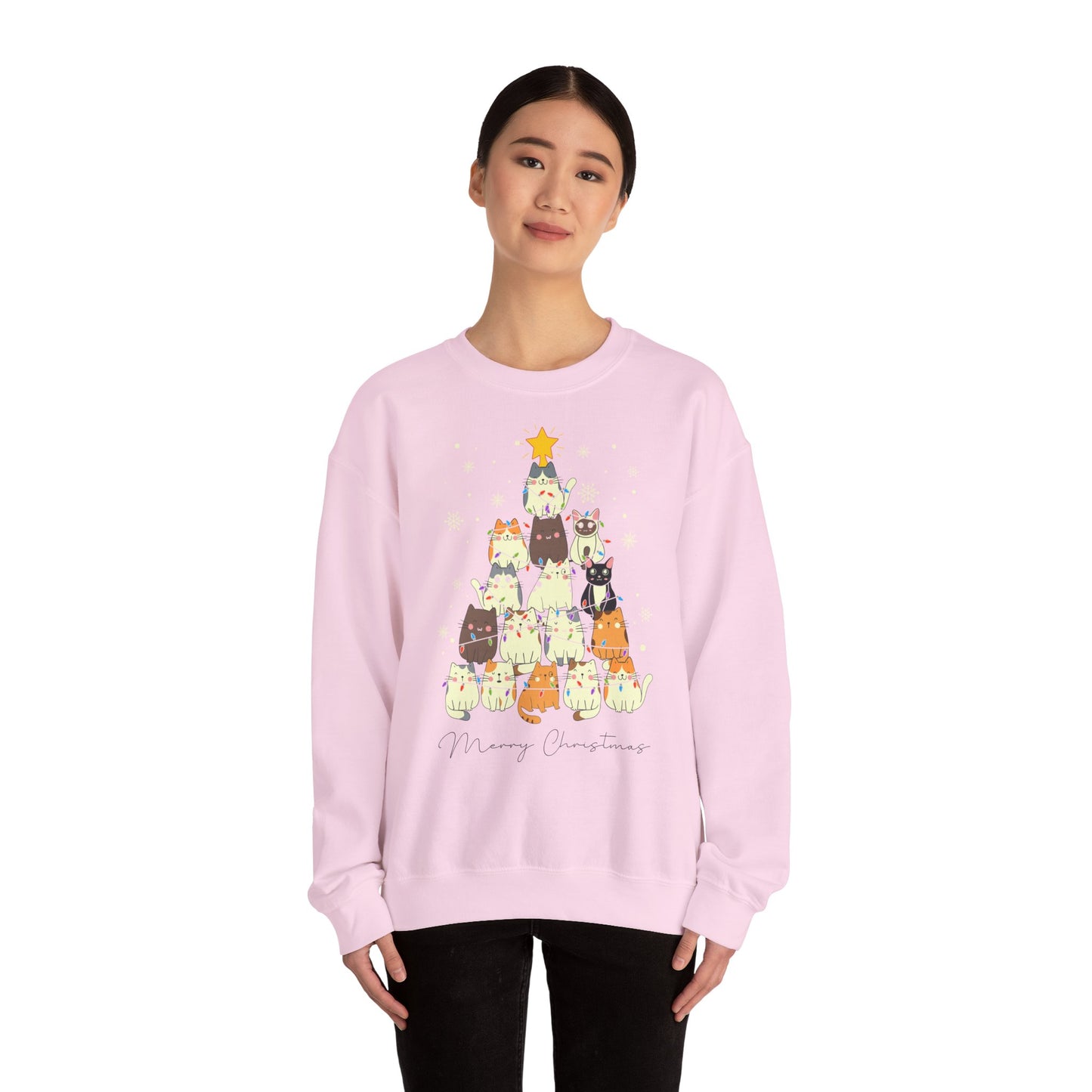 Katzen-Weihnachtsbaum Pullover | Unisex Christmas Sweater
