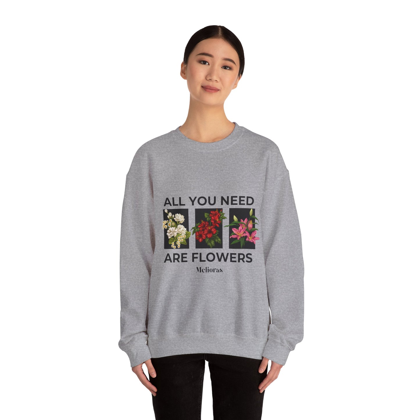 Crewneck Sweatshirt Floral - Melioras