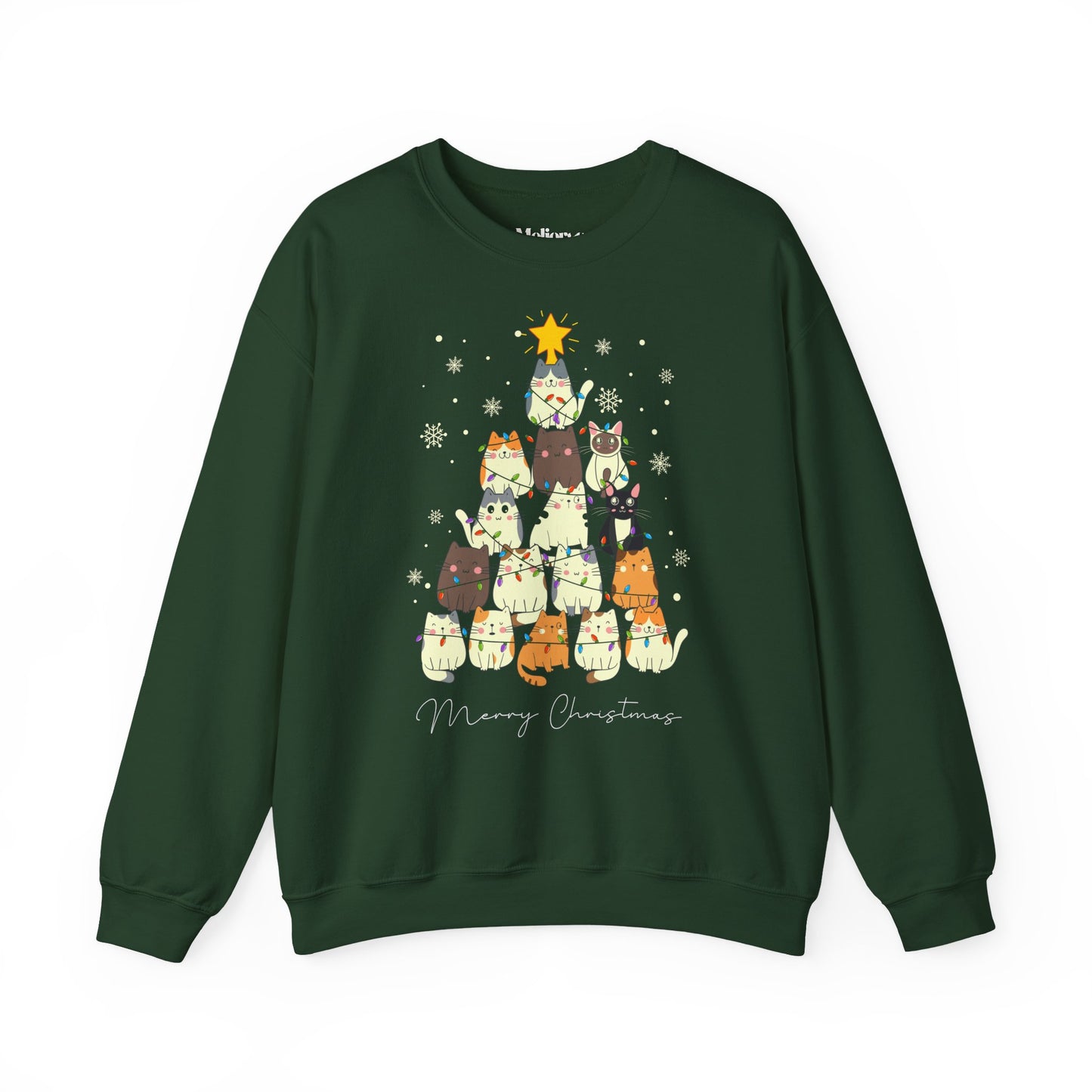 Katzen-Weihnachtsbaum Pullover | Unisex Christmas Sweater