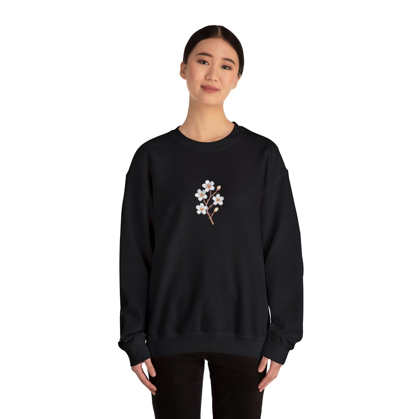Kirschblüten Premium Stick Pullover | Unisex - Melioras
