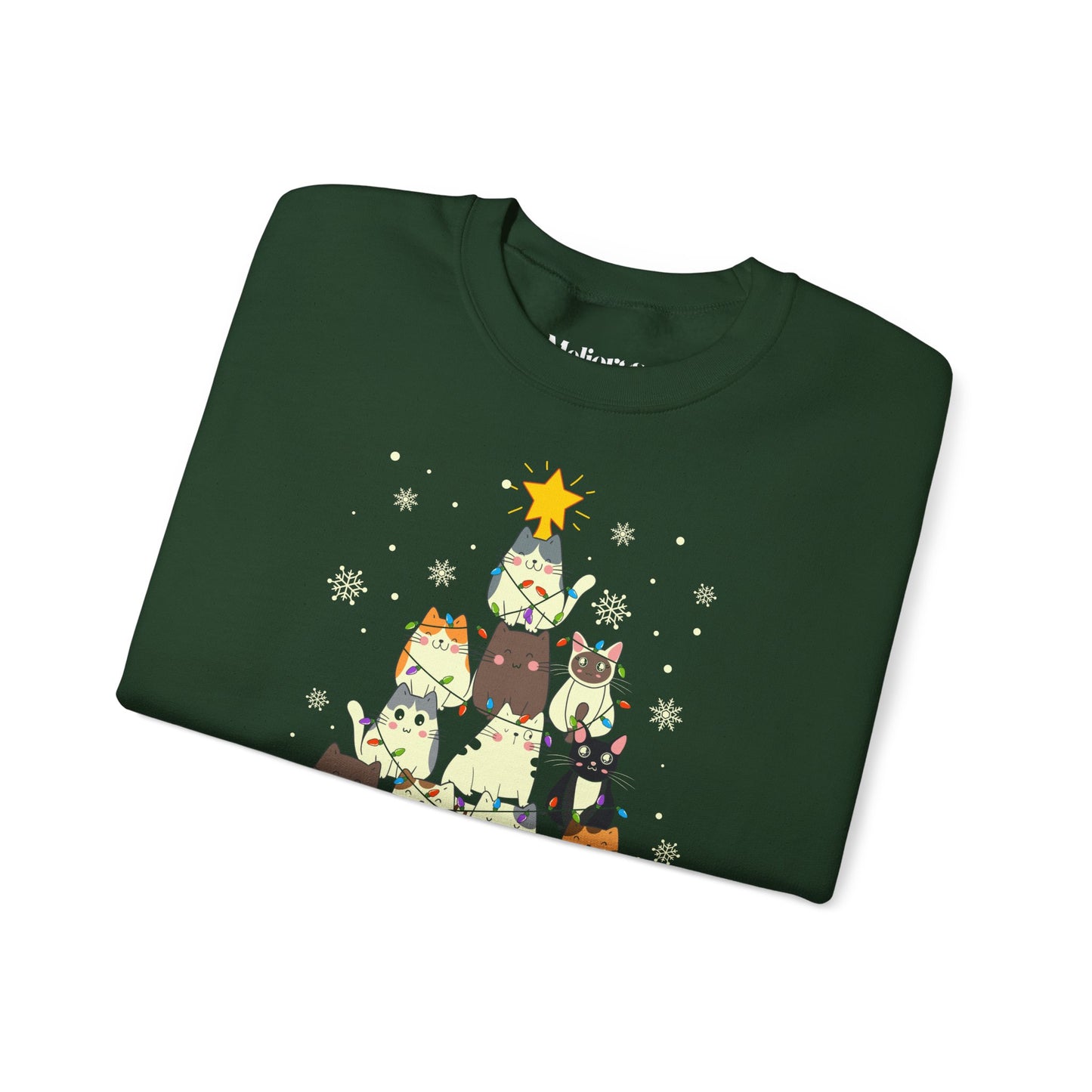 Katzen-Weihnachtsbaum Pullover | Unisex Christmas Sweater