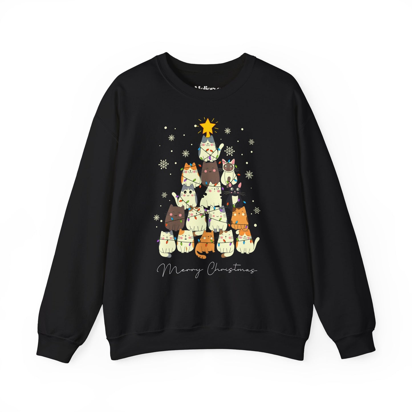 Katzen-Weihnachtsbaum Pullover | Unisex Christmas Sweater