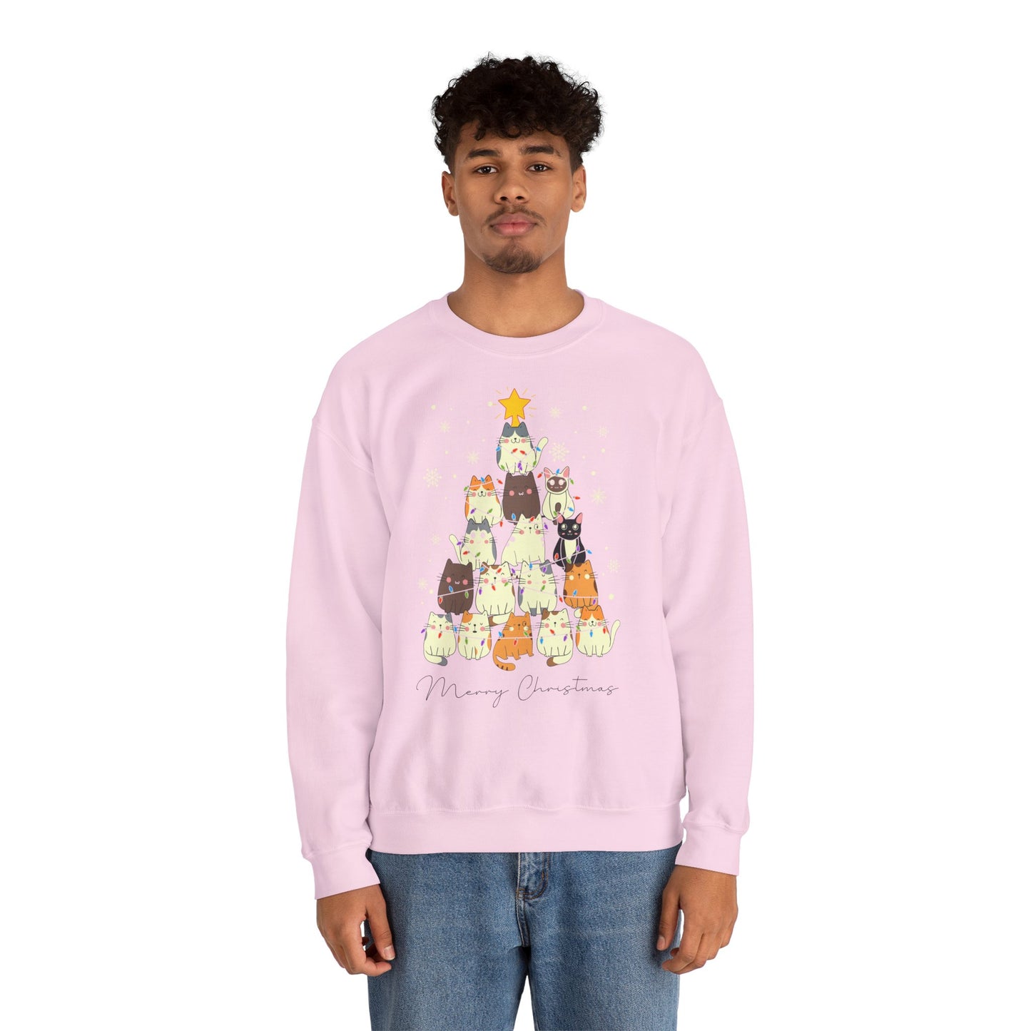 Katzen-Weihnachtsbaum Pullover | Unisex Christmas Sweater