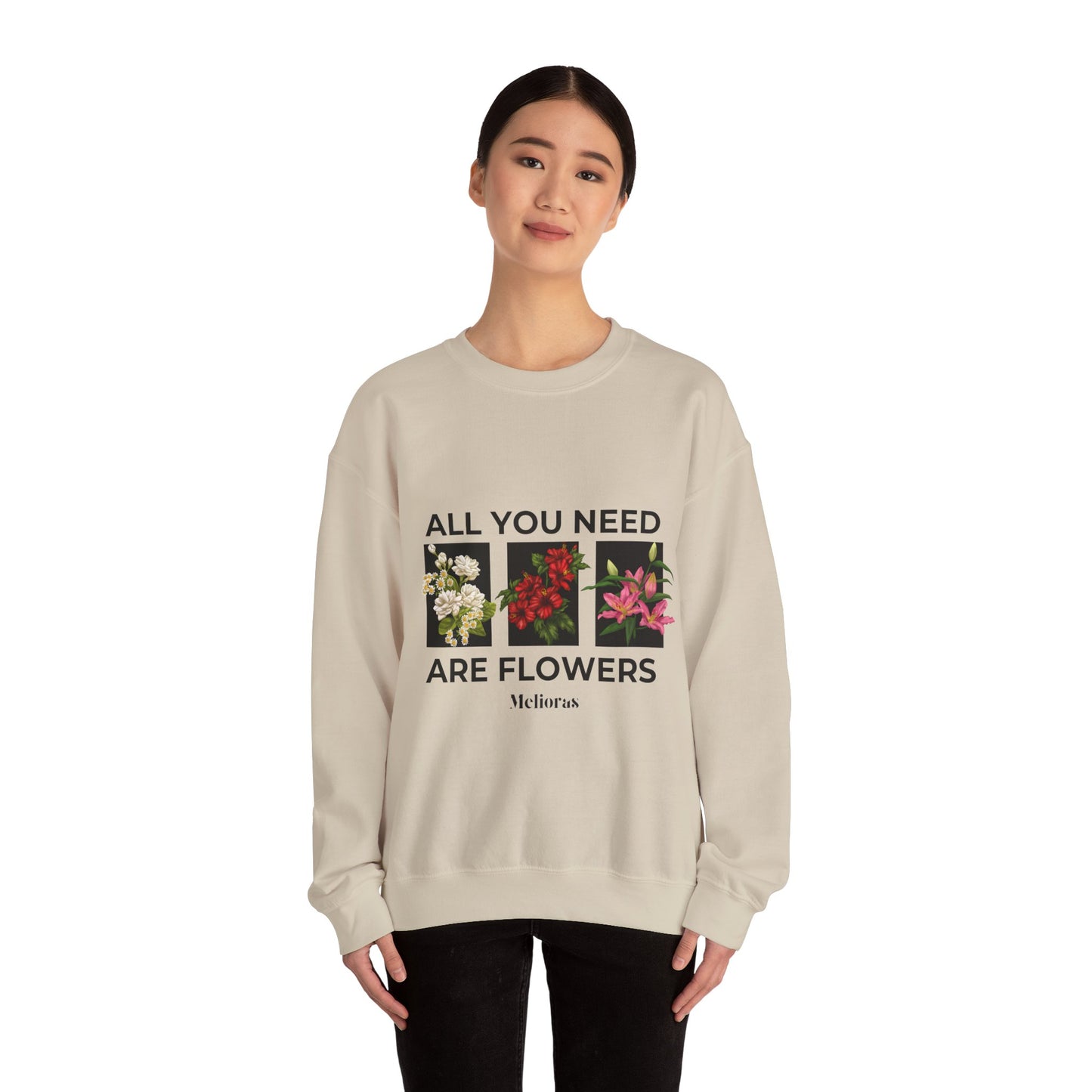 Crewneck Sweatshirt Floral - Melioras