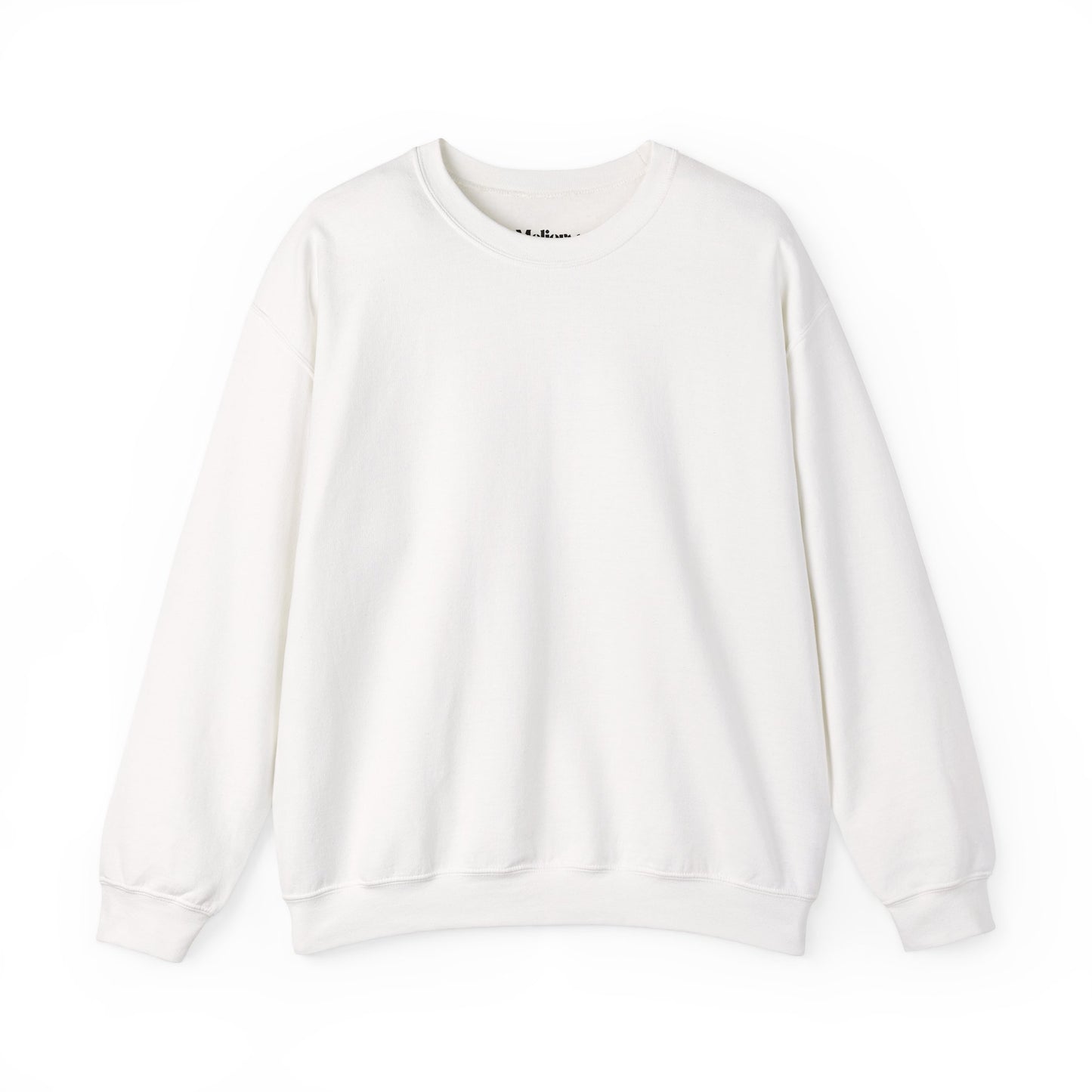 Unisex Crewneck Sweatshirt in Weiß, Cozy Heavy Basic aus Baumwolle