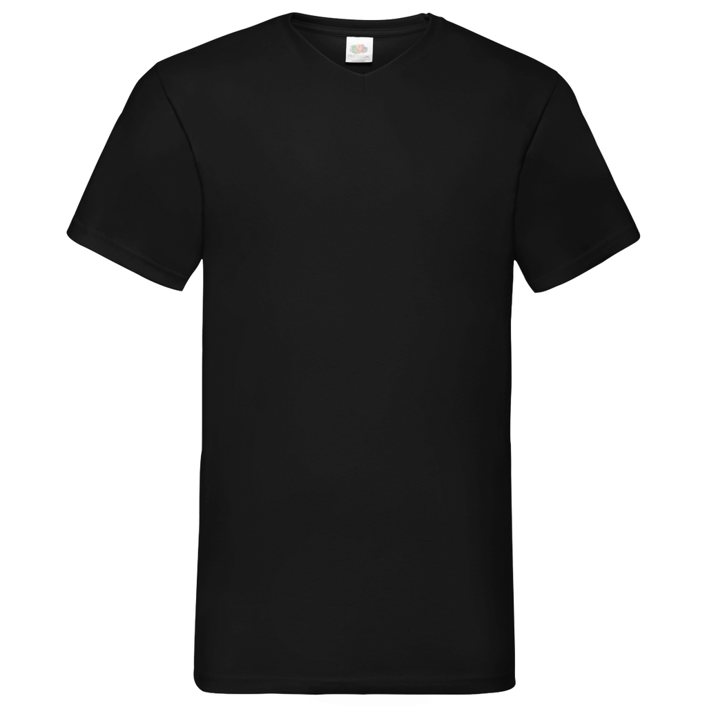 Herren Basic V-Neck T-Shirt Flower