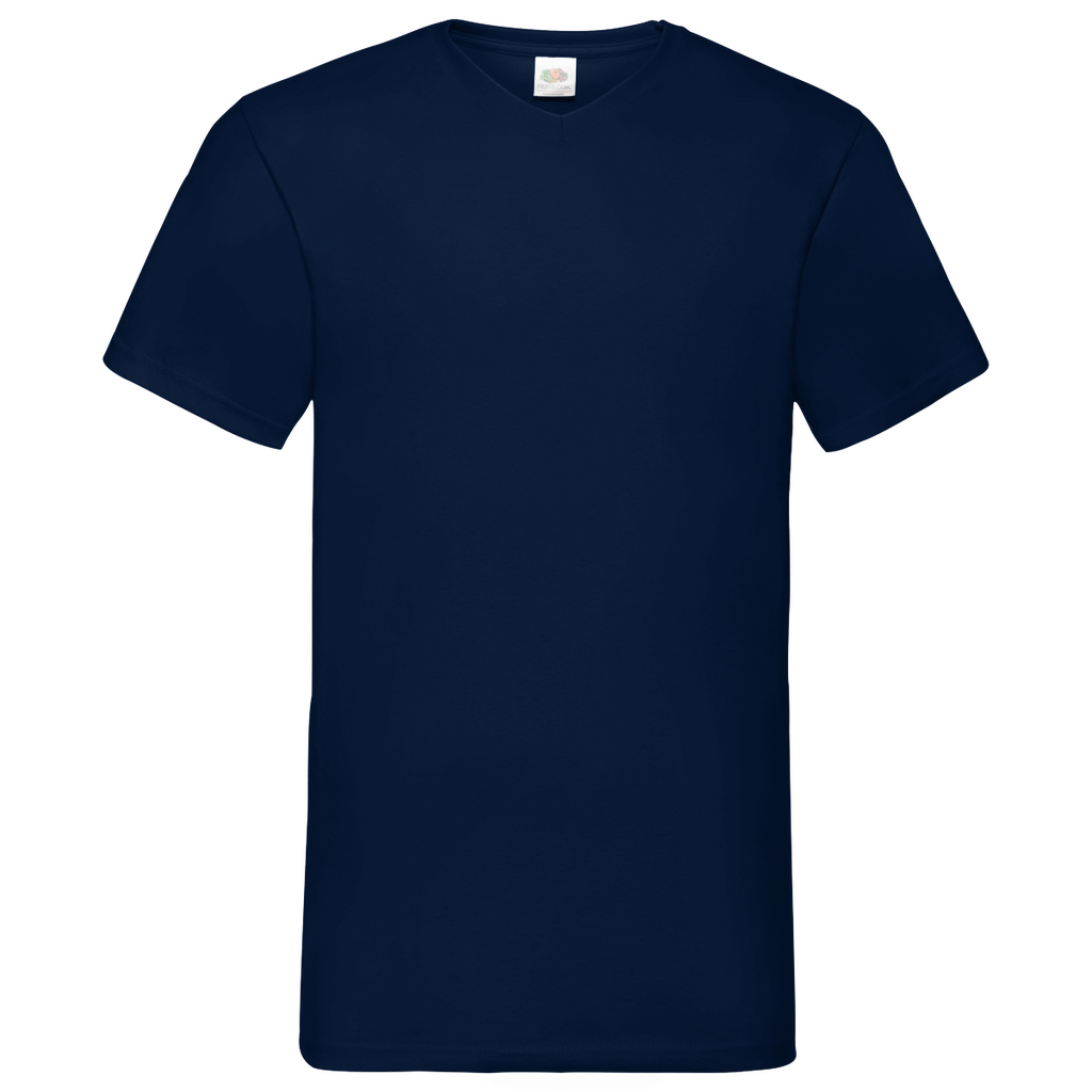 Herren Basic V-Neck T-Shirt Flower