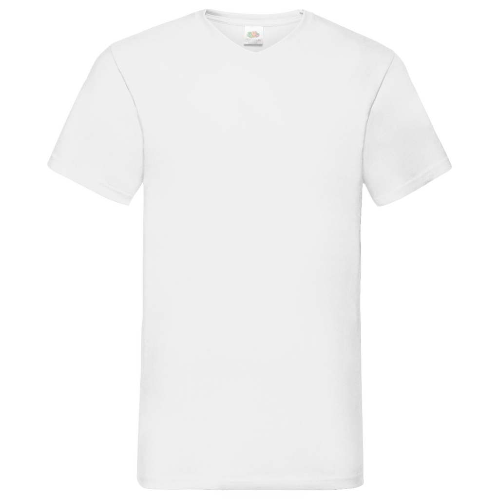 Herren Basic V-Neck T-Shirt Flower