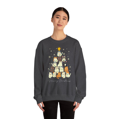 Katzen-Weihnachtsbaum Pullover | Unisex Christmas Sweater