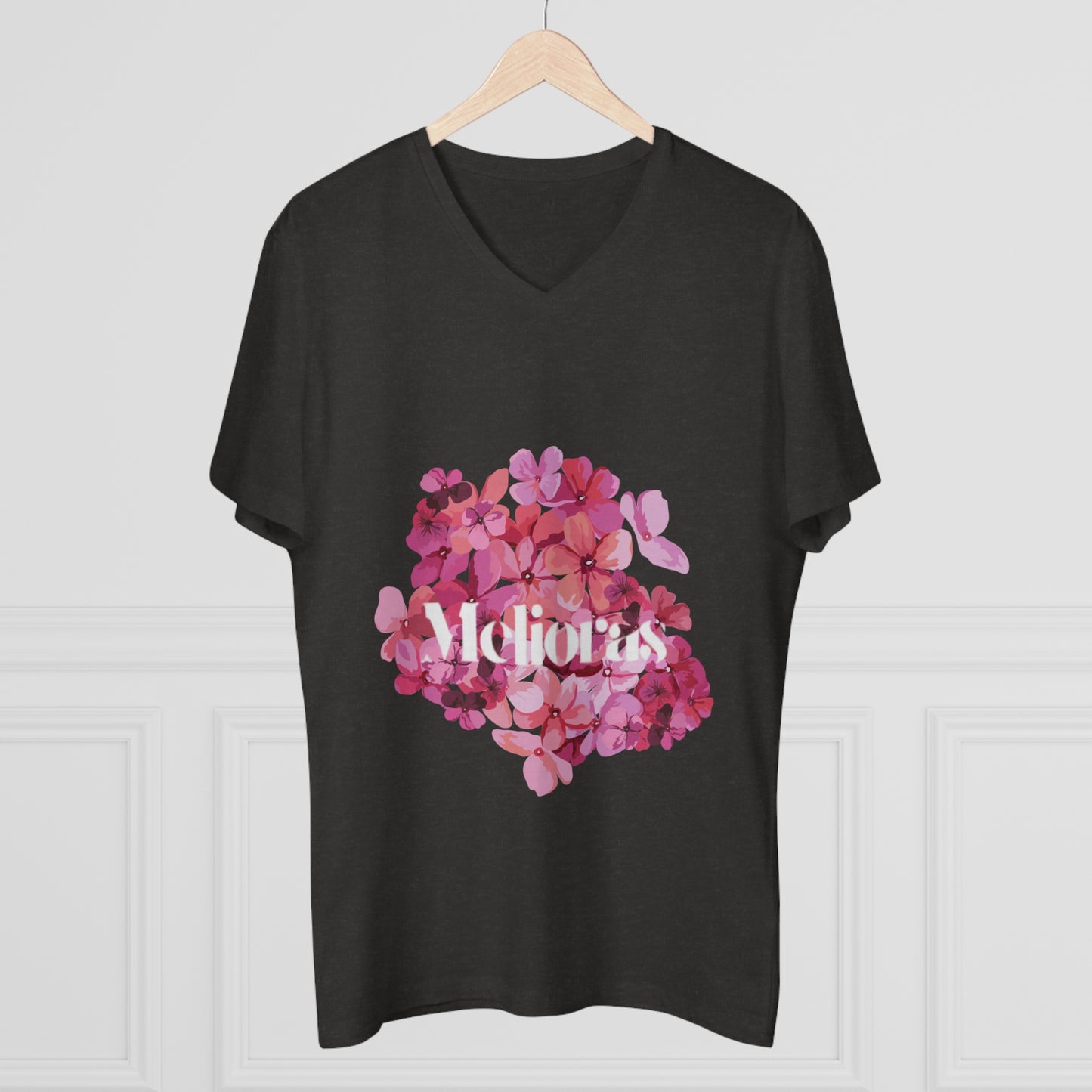 V-Neck Shirt mit floralem Design - ‘Melioras’ Design