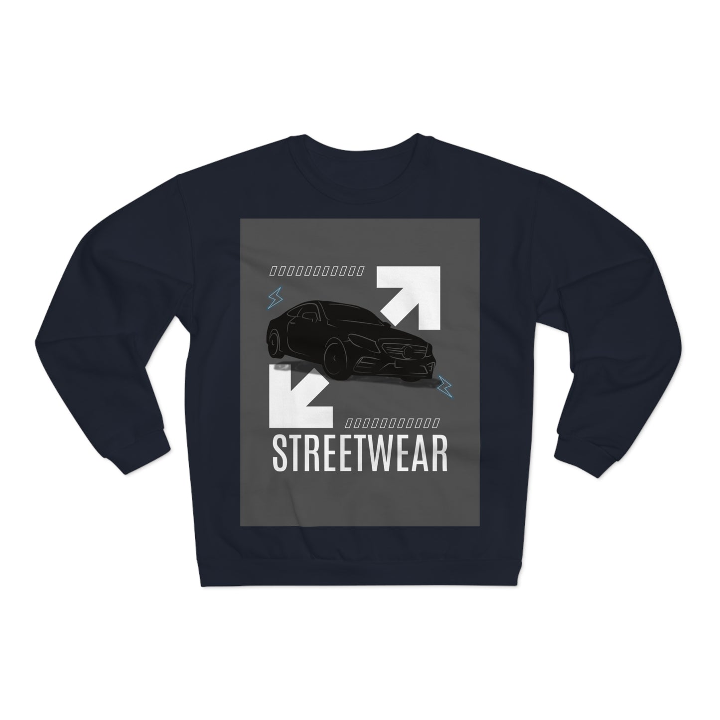 Streetwear Unisex Crew Neck Sweatshirt - Car Design for Urban Style | Melioras