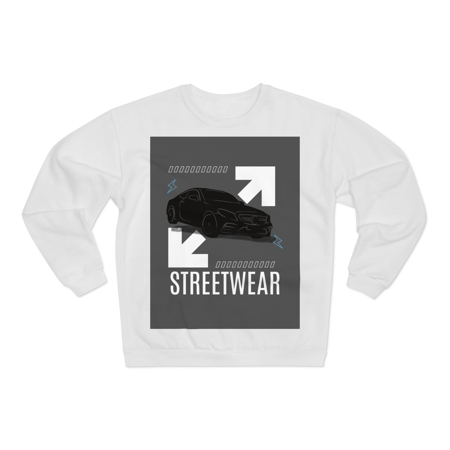 Streetwear Unisex Crew Neck Sweatshirt - Car Design for Urban Style | Melioras