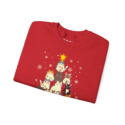 Katzen-Weihnachtsbaum Pullover | Unisex Christmas Sweater