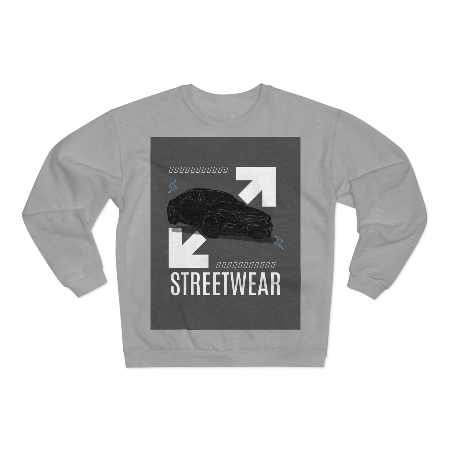 Streetwear Unisex Crew Neck Sweatshirt - Car Design for Urban Style | Melioras