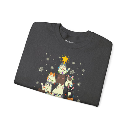 Katzen-Weihnachtsbaum Pullover | Unisex Christmas Sweater