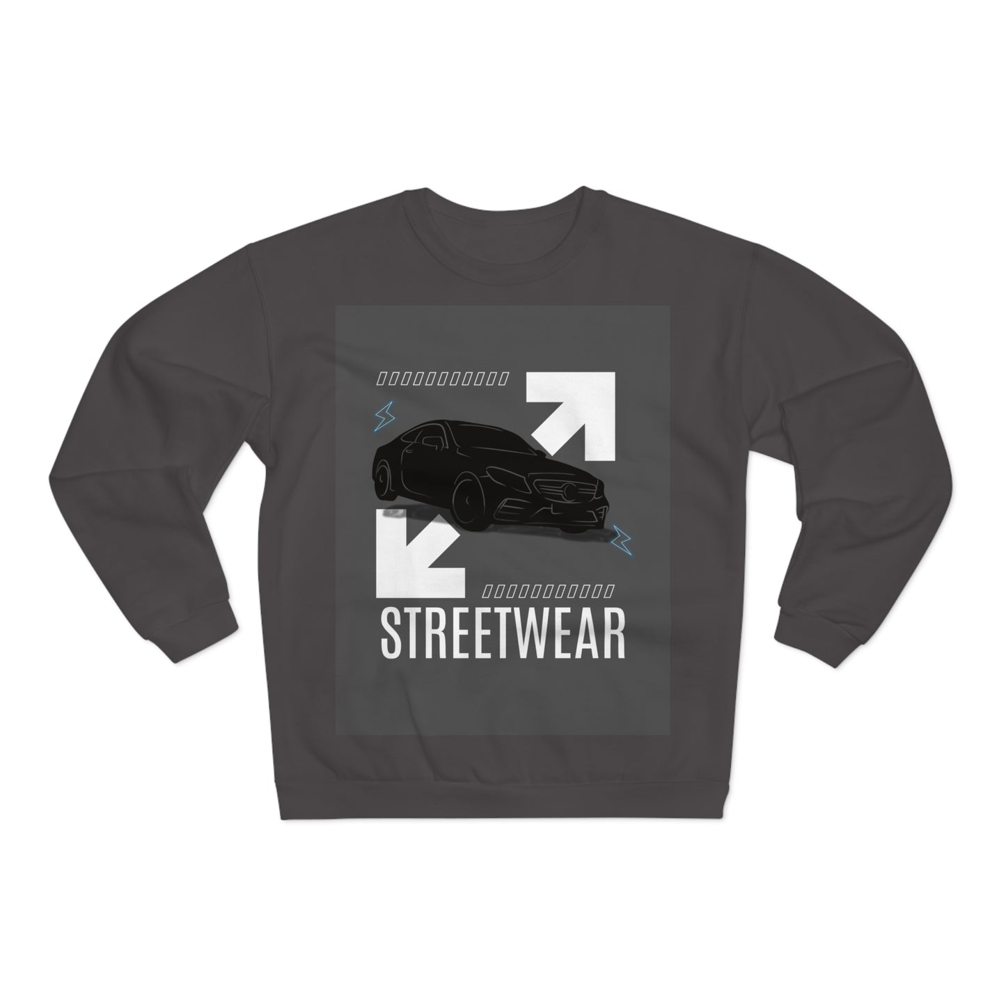 Streetwear Unisex Crew Neck Sweatshirt - Car Design for Urban Style | Melioras