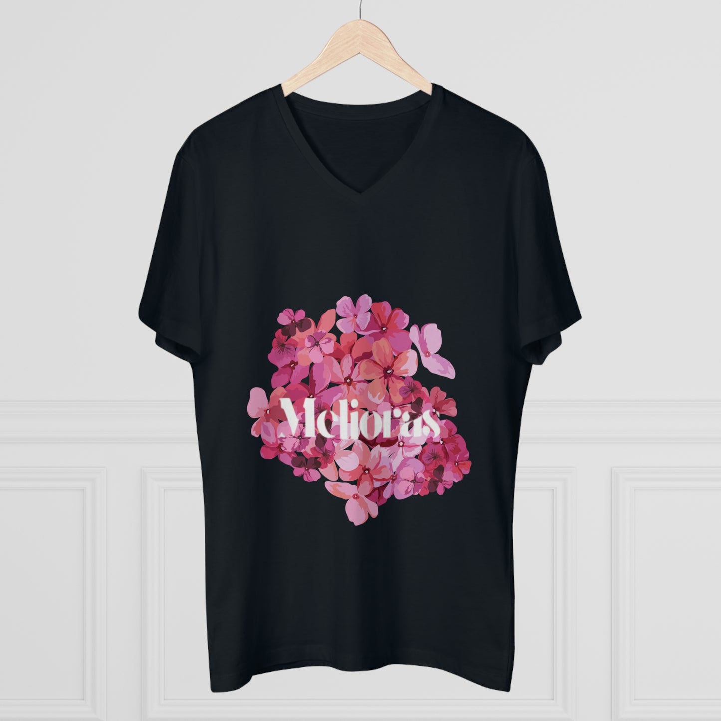 V-Neck Shirt mit floralem Design - ‘Melioras’ Design