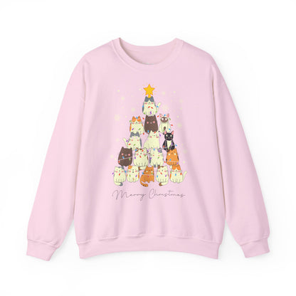 Katzen-Weihnachtsbaum Pullover | Unisex Christmas Sweater