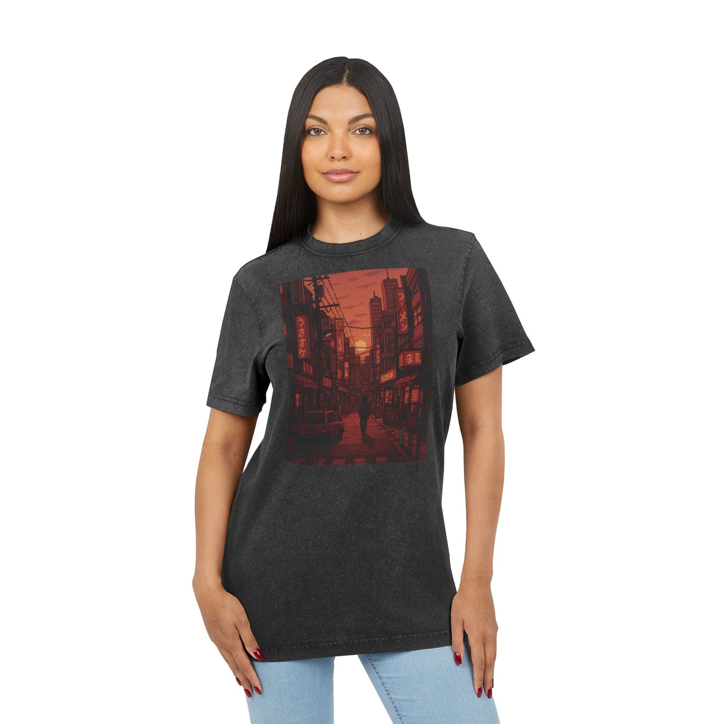 Shibuya Glow Tee – 16-Bit Street Edition | Unisex