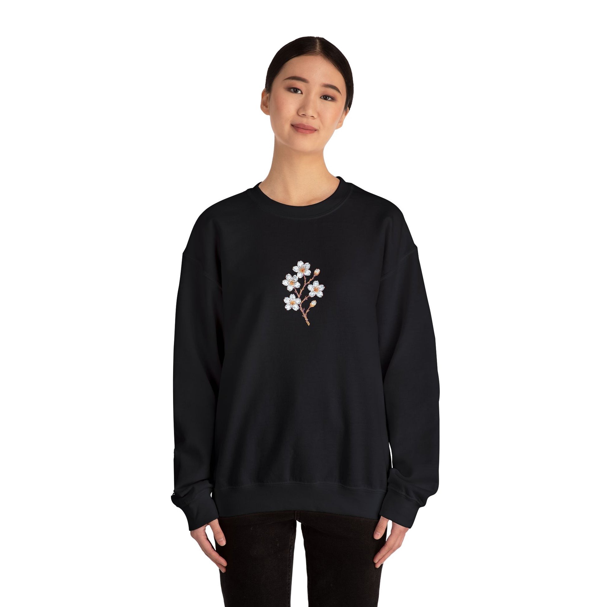 Kirschblüten Premium Stick Pullover | Unisex - Melioras