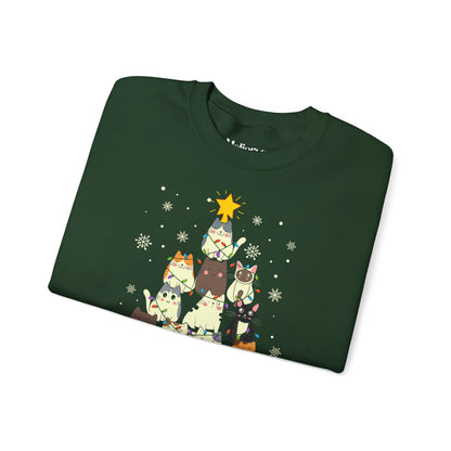 Katzen-Weihnachtsbaum Pullover | Unisex Christmas Sweater