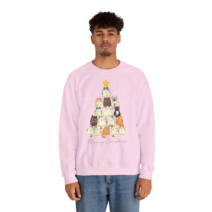 Katzen-Weihnachtsbaum Pullover | Unisex Christmas Sweater