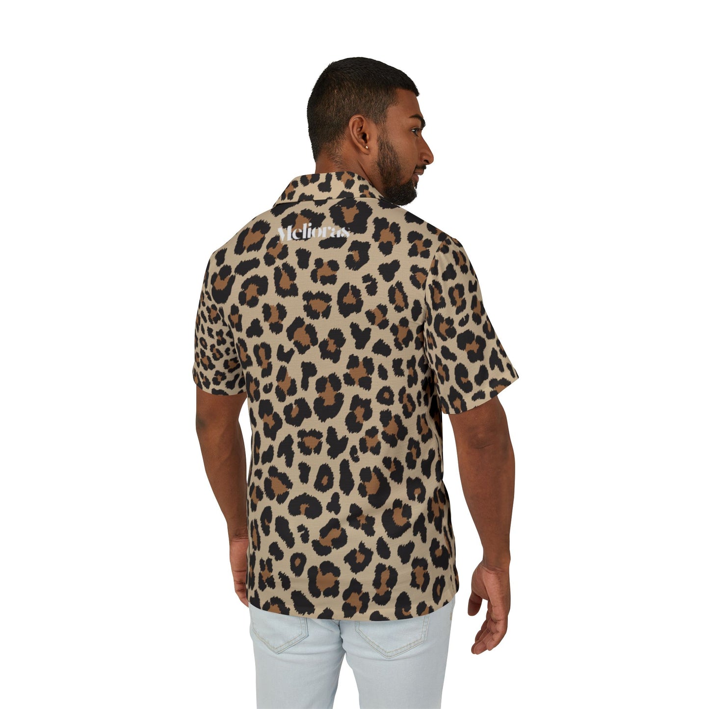 Leopard Print Herren Hawaiianisches Camp-Shirt – Perfekt für entspannte Abende, Partys und mehr.