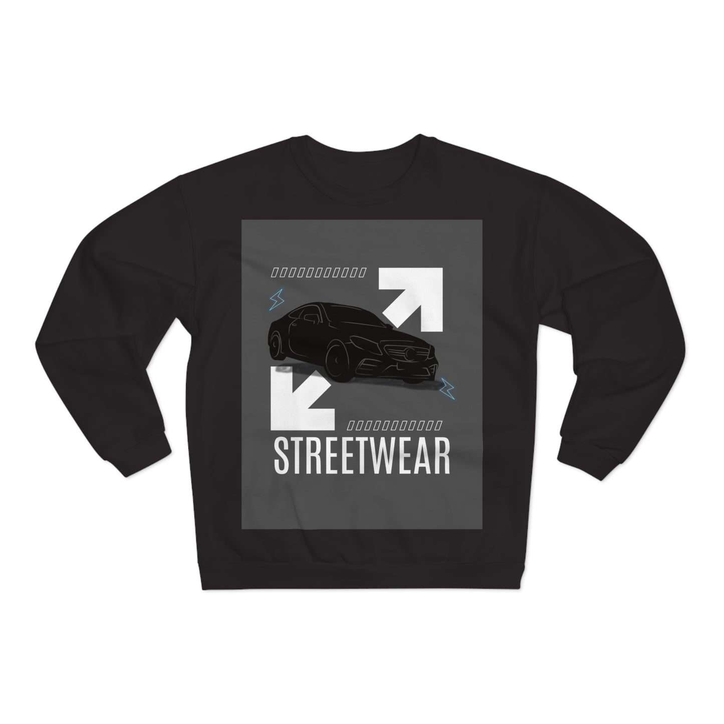 Streetwear Unisex Crew Neck Sweatshirt - Car Design for Urban Style | Melioras