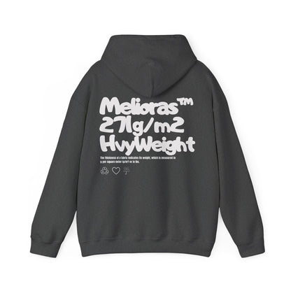 Melioras 271g/m² Heavyweight Hoodie Logo Detail - Premium Basic Hoodie